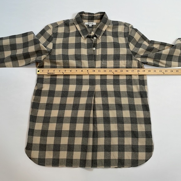 Madewell top Size S Longsleeve Button Down EUC Flannel Buffalo Check - Picture 8 of 14